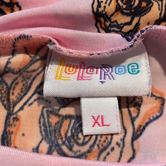 LulaRoe Pink Floral Skirt - Picture 5 of 8